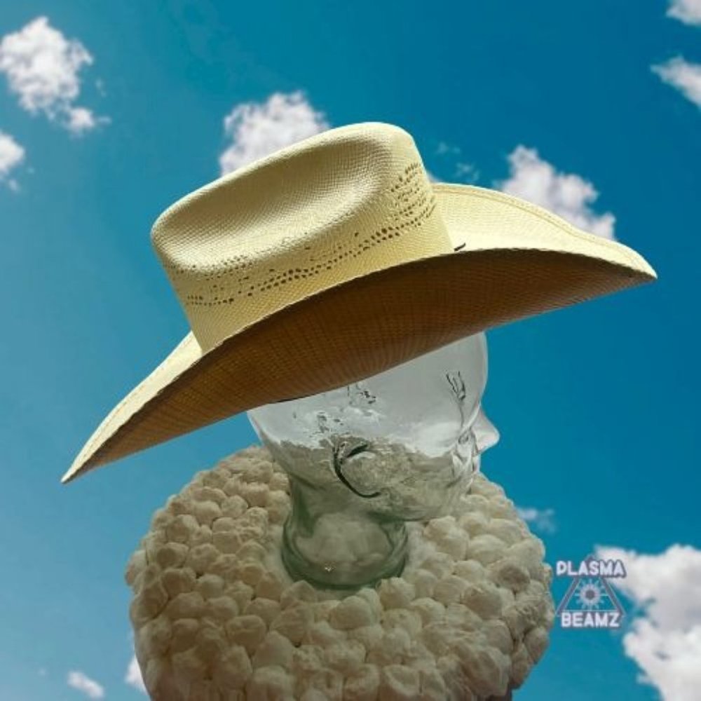 Vintage Bangora Cream Straw Cowboy Hat